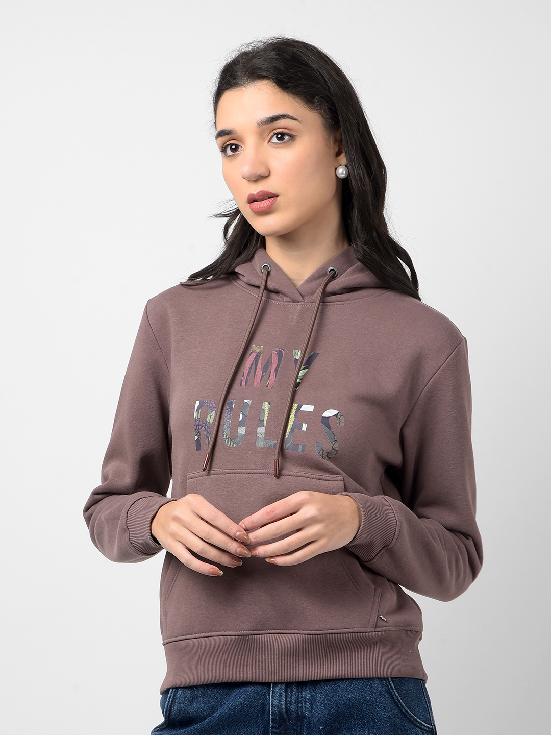 Numero Uno Women Typography Purple Sweat Shirt
